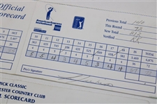 Graham/Trevino/Azinger/Faldo/Els Signed 1995 Buick Classic & 1998 Amex Inv. Scorecards