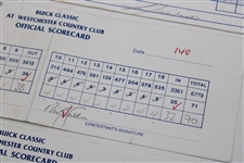 Graham/Trevino/Azinger/Faldo/Els Signed 1995 Buick Classic & 1998 Amex Inv. Scorecards