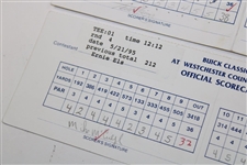 Graham/Trevino/Azinger/Faldo/Els Signed 1995 Buick Classic & 1998 Amex Inv. Scorecards