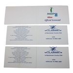 Graham/Trevino/Azinger/Faldo/Els Signed 1995 Buick Classic & 1998 Amex Inv. Scorecards