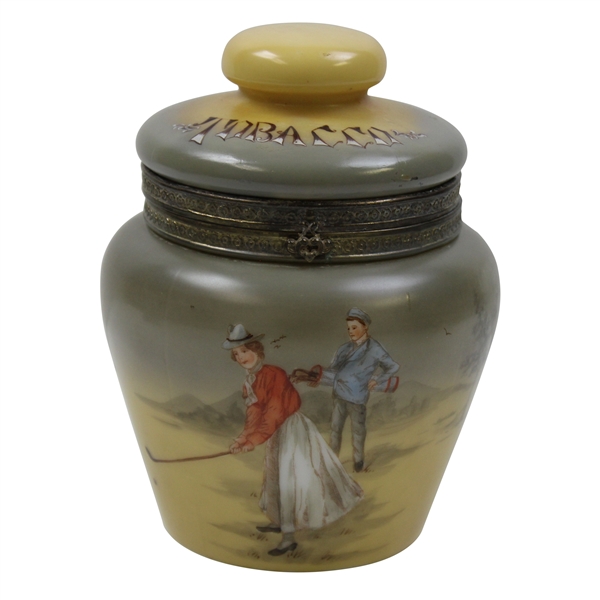 Ltd Ed Handel Tobacco Humidor Jar with Lid Decorated by R.J. Handel