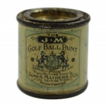 C. 1890 The J&M Golf Ball Paint Can with Golfers - James Mathers & Co. - Montrose