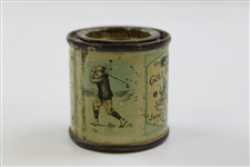C. 1890 The J&M Golf Ball Paint Can with Golfers - James Mathers & Co. - Montrose
