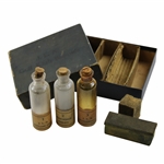Vintage J.L.N. Golf-Klub Kleener Bottles in Box - Powered Emery/Wunderoyle/Rust-Off Oyle
