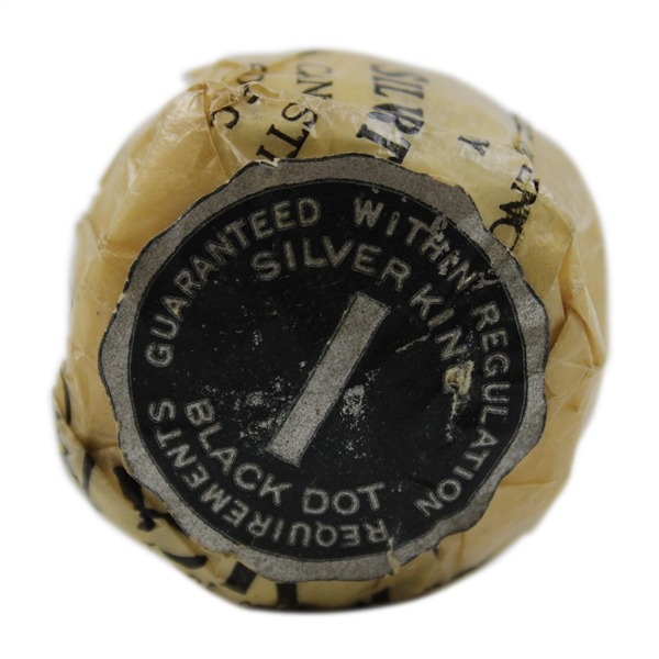 Silver King Black Dot Golf Ball in Original Silver & Black Logo Wrapper