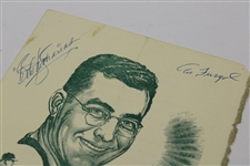 Bobby Jones, Ouimet, Horton Smith, Hogan, Babe & others Signed 1955 Metropolitan Golf Writers Menu JSA ALOA