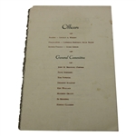 Bobby Jones, Ouimet, Horton Smith, Hogan, Babe & others Signed 1955 Metropolitan Golf Writers Menu JSA ALOA