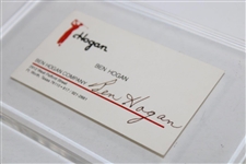 Ben Hogan Signed Ben Hogan Co. Business Card JSA ALOA