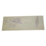 Ty Cobb Signed 1930 Personal Augusta, Georgia Check #702 To Southern Railway JSA ALOA