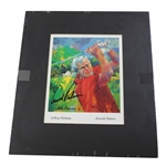 Arnold Palmer Signed Leroy Neiman Depiction - Matted JSA ALOA