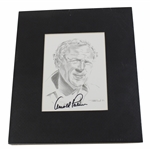 Arnold Palmer Signed Van Zandt Depiction - Matted JSA ALOA