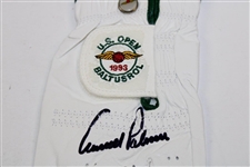 Arnold Palmer Signed 1993 US Open at Baltusrol Logo LH White Golf Glove JSA ALOA