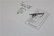Arnold Palmer, Gene Sarazen & Byron Nelson Signed Augusta National GC Scorecard JSA ALOA