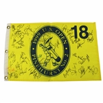 Champion Payne Stewart, Tiger Woods & Field Signed 1999 US Open at Pinehurst Flag JSA ALOA