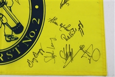 Champion Payne Stewart, Tiger Woods & Field Signed 1999 US Open at Pinehurst Flag JSA ALOA