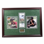 Tiger Woods Signed 1999 PGA Championship Guide With Sergio Signed Photo - Framed JSA ALOA
