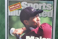 Tiger Woods Signed 1999 PGA Championship Guide With Sergio Signed Photo - Framed JSA ALOA