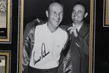 Arnold Palmer Signed Photo & Grand Slam Ventures Masters Display - Framed JSA ALOA