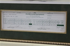 Jack Nicklaus Signed Used Official 1998 Memorial Tournament Competitor Scorecard - Framed JSA ALOA