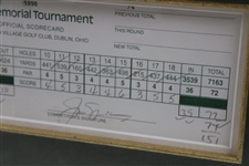 Jack Nicklaus Signed Used Official 1998 Memorial Tournament Competitor Scorecard - Framed JSA ALOA