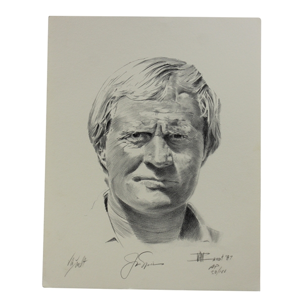 Jack Nicklaus Signed Van Zandt Ltd Ed AP Print #50/100 JSA ALOA