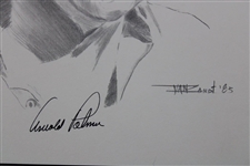 Arnold Palmer Signed Van Zandt Print w/Nelson/Snead/Sarazen Van Zandt Prints JSA ALOA