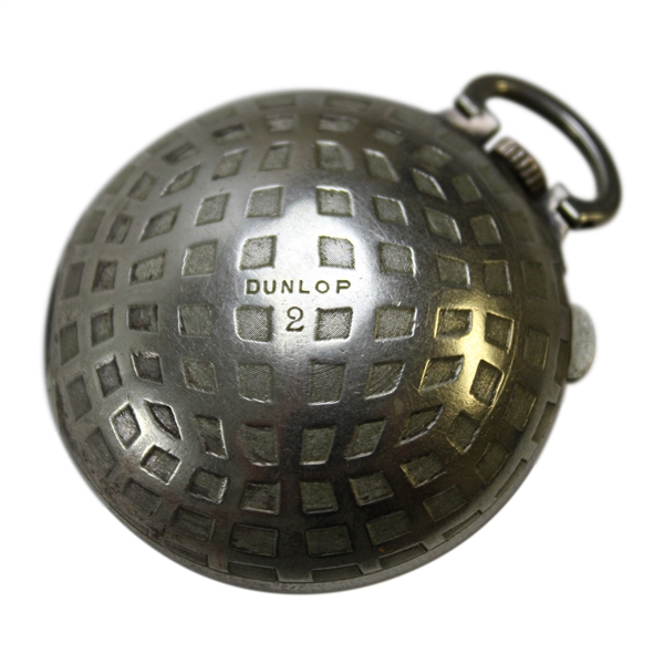 c. 1920s Dunlop Mesh Golf Ball Advertising Pocket Watch In Working Order - Swiss Made