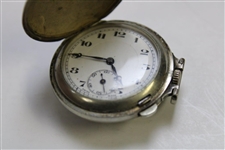 c. 1920's Dunlop Mesh Golf Ball Advertising Pocket Watch In Working Order - Swiss Made