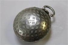 c. 1920's Dunlop Mesh Golf Ball Advertising Pocket Watch In Working Order - Swiss Made