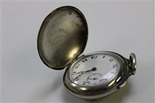 Sterling Silver Swiss Made Mesh Golf Ball Pocket Watch