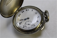 Sterling Silver Swiss Made Mesh Golf Ball Pocket Watch