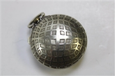 Sterling Silver Swiss Made Mesh Golf Ball Pocket Watch