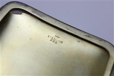 c.1904 Enameled Crossed Golf Clubs Sterling Silver Cigarette Case w/'CL' on Reverse