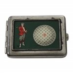 The Colonel 31 Golf Ball & Red Coat Golfer Match Safe with Striker & Matches
