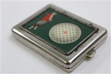 The Colonel 31 Golf Ball & Red Coat Golfer Match Safe with Striker & Matches