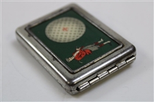 The Colonel 31 Golf Ball & Red Coat Golfer Match Safe with Striker & Matches