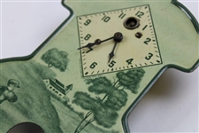 1910 De Luxe Pendulum Clock - Waterbury Ct. Manufactured August C Keebler Co. w/ Key - Works
