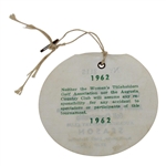 1962 Women's Titleholders Open Season Pass at Augusta CC Ticket #2115 - Mickey Wright Win