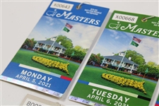 2021 Masters Tournament Monday-Sunday Daily Tickets - Matsuyama Winner