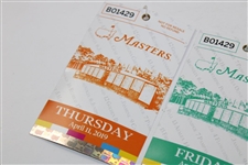 2019 Masters Tournament Daily Tickets Thurs-Sun - Tiger Woods Winner