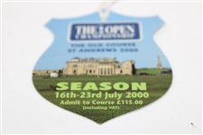2000 The OPEN Championship at The Old Course St. Andrews Season Ticket #006736