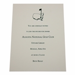 2009 Augusta National Golf Club Spouses Dinner Invitation - April 6th