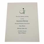 2009 Augusta National Golf Club Amateur Dinner Invitation - April 6th