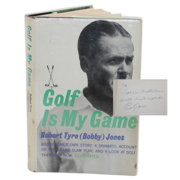 Bobby Jones Signed 1960 'Golf Is My Game' Book to Laurie Auchterlonie JSA ALOA