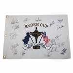 Tiger Woods & Team USA Signed 2010 Ryder Cup at Celtic Manor Flag JSA ALOA