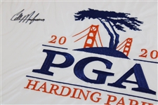 Colin Morikawa Signed 2020 PGA at Harding Park Embroidered Flag JSA WIT687366