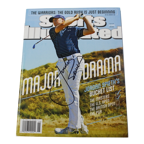 Jordan Spieth Signed 2015 Sports Illustrated News Stand Magazine JSA ALOA
