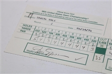 Jack Nicklaus & Hale Irwin Signed 1996 US Open Used Scorecard - 7 US Open Wins Combined!