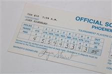 Payne Stewart Signed 1992 Phoenix Open Tournament Used Score Card