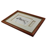 Walter Hagen Signed Cut Original Arthur Weaver Ink Display - Framed JSA ALOA